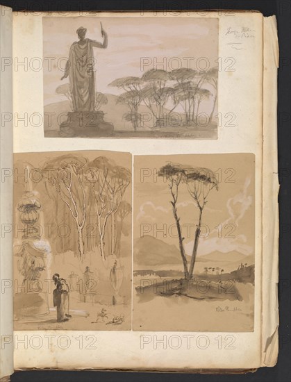 Sketches G. Hayter, Hayter, Sir George, 1792-1871, graphite, ink, watercolor, 1816