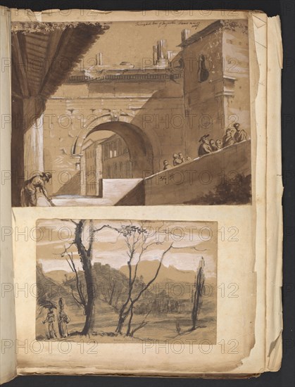 Sketches G. Hayter, Hayter, Sir George, 1792-1871, graphite, ink, watercolor, 1816