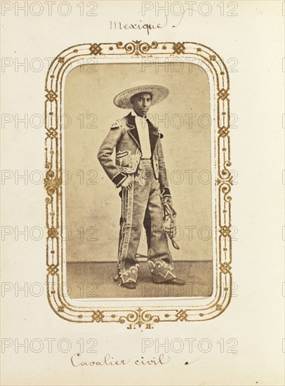 Album of Mexican and French cartes-de-visite, between 1861-1880