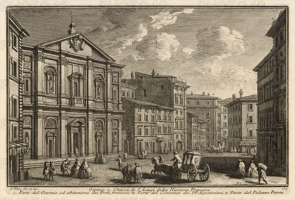 Ospizio e Chiesa di S. Luigi della Nazione Francese, Delle magnificenze di Roma antica e moderna, Vasi, Giuseppe, 1710-1782