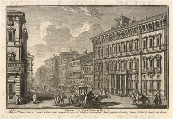 Palazzo dell' Accademia di Francia, Delle magnificenze di Roma antica e moderna, Vasi, Giuseppe, 1710-1782, Engraving