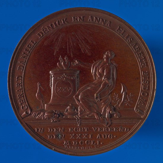 Theodoor Victor van Berckel (Den Bosch 1739 - Den Bosch 1808), Medal on the 25th wedding anniversary of Gerard Daniël Denick