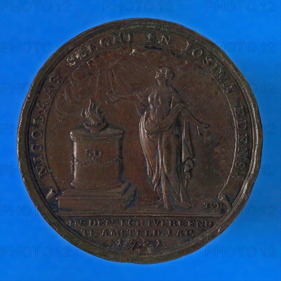 Theodoor Victor van Berckel (Den Bosch 1739 - Den Bosch 1808), Medal on the 50-year marriage of Nicolaas Sleght and Josina Edens