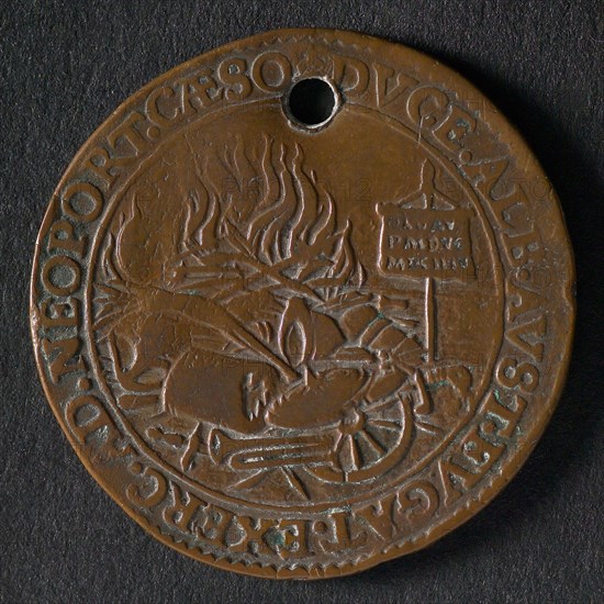 Medal on the peace proposals and the battle at Nieuwpoort, jeton utility medal medal exchange buyer, Flemish lion bound