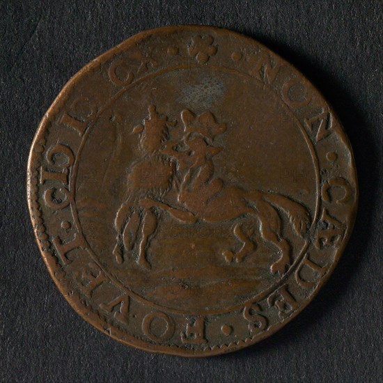 Medal on the murder of Henry IV, jeton utility medal medal exchange buyer, two pigeons on open bible; on both sides: S-C