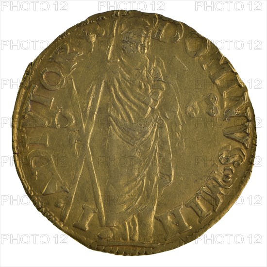 Sint Andriesgoudgulden, Gelderland, 1568, sint andriesgoldgulden coin money swap gold, DOMINVS. MIH - I.ADIVTOR