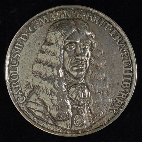 P. van Abeele, Medal on the departure of King Charles II of England on June 2, 1660 from Scheveningen, penning footage silver