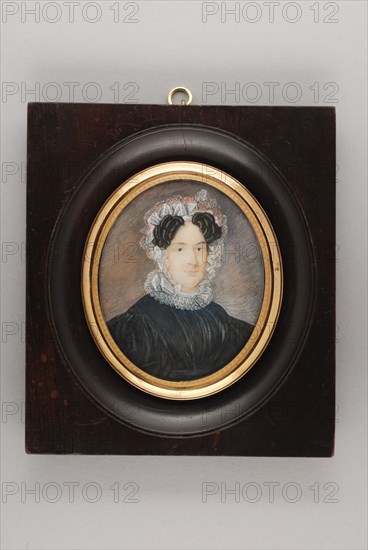 Portrait miniature by Johanna van der Weyden, portrait miniature painting sculpture wood paint watercolor ivory medium