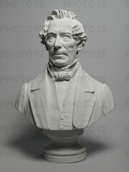 Joseph Graven, Gypsum bust of Johan Rudolf Thorbecke (Zwolle 1798 - The Hague 1872), bust sculpture footage plaster, J. Graven