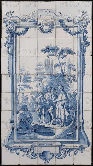 tegelpainter, tile manufacturer, Jan Aalmis jr., Tile picture Joseph sold by his brothers, tile picture material ceramics