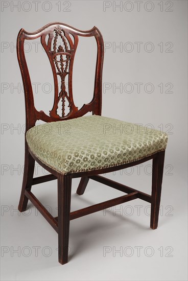 Mahogany straight Chippendale chair, straight-seat chair seat furniture furniture interior design wood mahogany beechwood velvet