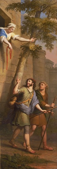 Elias van Nijmegen, Spy escape from Jericho, wallpaper painting canvas linen oil painting, The spies were sent by Joshua