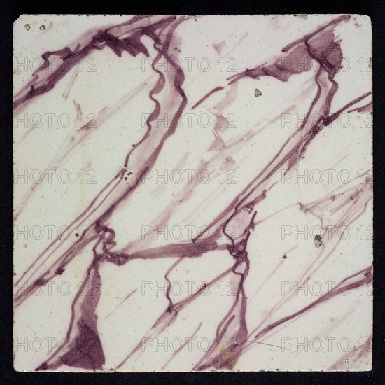 Light purple marbled tile, thickly veined with large spots, yellow pottery, edge tile wall tile tile sculpture ceramic