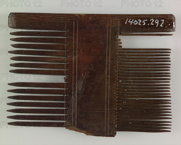 Two fragments of ivory combs, coarse and fine teeth, comb soil find ivory largest, sawn cut sanded Fragments of ivory combs