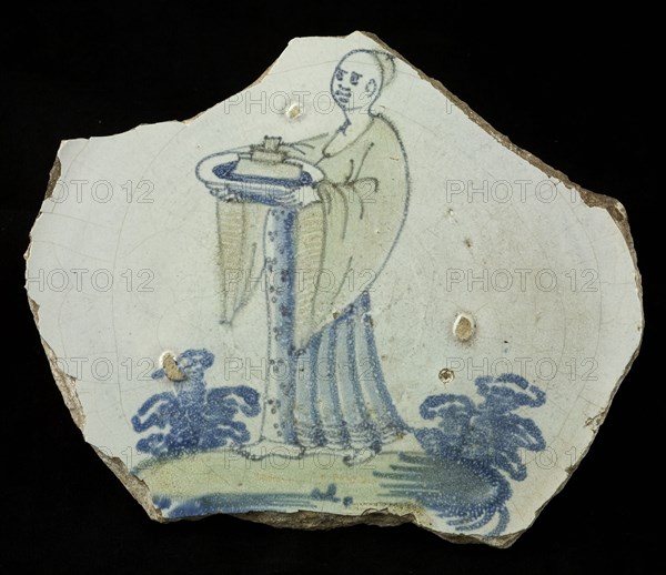 Soul of polychrome majolica dish with Chinese, dish plate crockery holder earth discovery ceramics earthenware glaze tin glaze