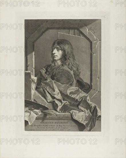 Sebastian Bourdon, 1733, Laurent Cars, French, 1699-1771, France, Etching on paper, 360 × 247 mm (image), 381 × 265 mm (plate), 507 × 407 mm (sheet)