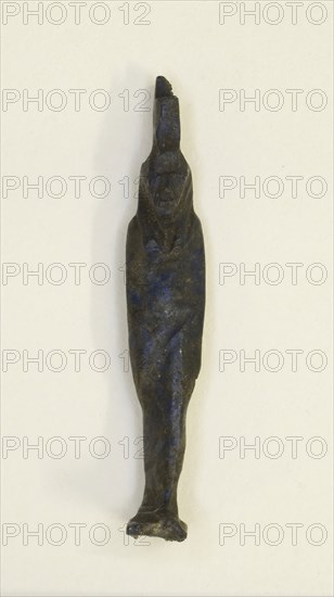 Amulet of the Goddess Isis, Third Intermediate Period, Dynasty 21–25 (1070–656 BC), Egyptian, Egypt, Lapis Lazuli, 2.5 × 0.6 × 0.6 cm (1 × 1/4 × 1/4 in.)