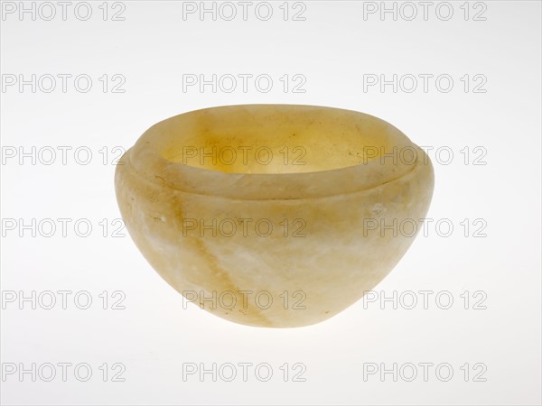 Vessel, Archaic Period/Old Kingdom, Dynasty 1–3 (3050–2630 BC), Egyptian, Egypt, Alabaster, 5.5 × 9.9 × 9.9 cm (2 3/16 × 3 7/8 × 3 7/8 in.)