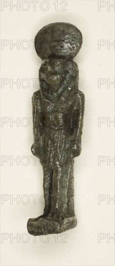 Amulet of the God Horus, Third Intermediate Period, Dynasty 21–25 (1070–656 BC), Egyptian, Egypt, Ceramic, 3.2 × 1 × 1 cm (1 1/4 × 3/8 × 3/8 in.)