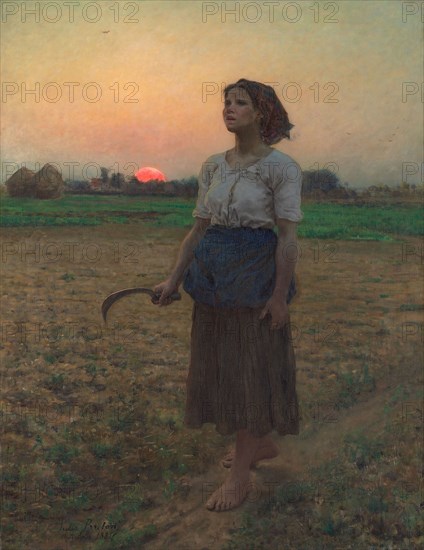 The Song of the Lark, 1884, Jules Adolphe Breton, French, 1827-1906, France, Oil on canvas, 43 1/2 × 33 3/4 in. (110.6 × 85.8 cm)