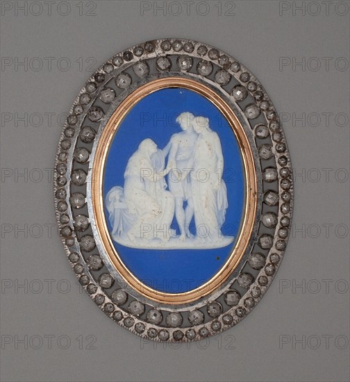 Medallion with Coriulanus, Late 18th century, Wedgwood Manufactory, England, founded 1759, Burslem, Stoneware (jasperware), 8.4 × 6.8 × 0.6 cm (3 5/16 × 2 11/16 × 1/4 in.)