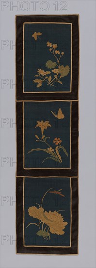 Panel (Furnishing Fabric), Qing dynasty (1644–1911), 1875/1900, China, Silk, tapestry weave, k'o-ssu, 88.2 × 23.2 cm (34 3/4 × 9 1/8 in.)