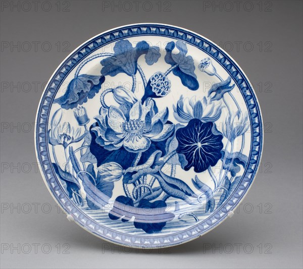 Plate, c. 1810, Wedgwood Manufactory, England, founded 1759, Burslem, Earthenware (pearlware) with underglaze blue decoration, Diam. 24.8 cm (9 3/4 in.)