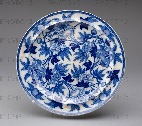 Plate, c. 1810, Wedgwood Manufactory, England, founded 1759, Burslem, Earthenware (pearlware) with underglaze blue decoration, Diam. 24.8 cm (9 3/4 in.)