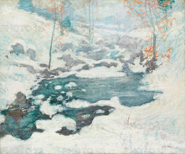 Icebound, c. 1889, John Henry Twachtman, American, 1853–1902, Connecticut, Oil on canvas, 64. 2 × 76.6 cm (25 1/4 × 30 1/8 in.)