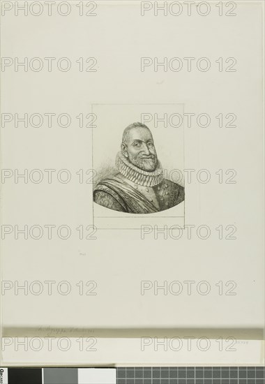 Portrait of Th. Agrippa d’Aubigné, 1861–62, Charles Meryon (French, 1821-1868), after Jules Hébert (Swiss, 1812-1897), France, Etching, from a tin plate on ivory chine, laid down on ivory wove paper, 144 × 110 (image), 158 × 142 mm (plate), 156 × 118 mm (primary support), 442 × 303 mm (secondary support)
