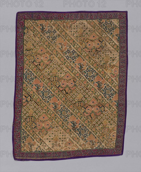 Panel (From Woman’s Trousers), 19th century, Iran (Persia), Iran, Embroidered, 60.8 x 46 cm (24 x 18 1/8 in.)