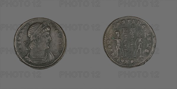 Coin Portraying Emperor Constantine I, AD 333/335, Roman, minted in Constantinople (now Istanbul, Turkey), Roman Empire, Bronze, Diam. 1.9 cm, 2.24 g