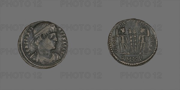 Coin Portraying Emperor Constantine I, AD 331/334, Roman, minted in Cyzicus, Asia Minor (now Turkey), Roman Empire, Bronze, Diam. 1.8 cm, 2.18 g