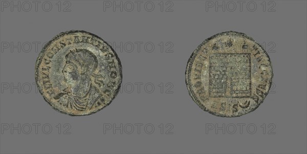 Coin Portraying the Emperor Constantius I, 250/306 AD, Roman, Roman Empire, Bronze, Diam. 1.8 cm, 2.96 g