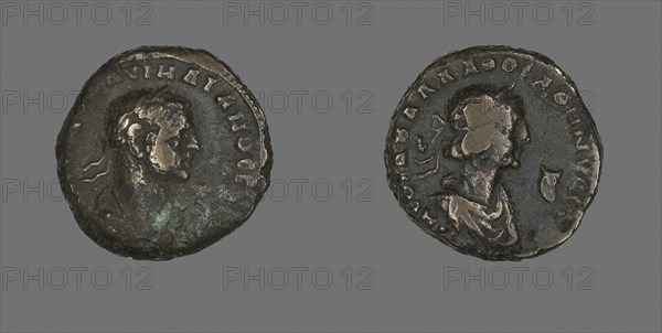 Tetradrachm (Coin) Portraying Emperor Aurelian, AD 270, Roman, Alexandria, Billon, Diam. 2 cm, 10.41 g