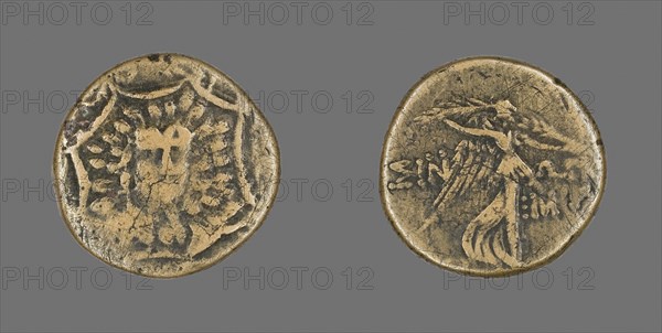 Coin Depicting a Gorgoneion, 120/63 BC, Greek, Ancient Greece, Bronze, Diam. 2.2 cm, 7.09 g