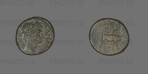 Coin Depicting Emperor Hadrian, AD 117/138, Roman, Roman Empire, Bronze, Diam. 1.7 cm, 3.96 g