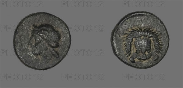 Coin Depicting the Goddess Hera (?), 5th century BC, Greek, Ancient Greece, Bronze, Diam. 1.2 cm, 1.75 g