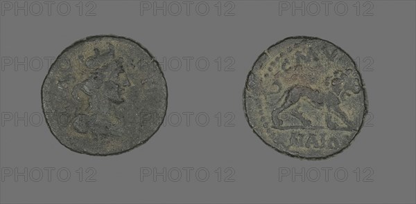 Coin Depicting the Goddess Tyche, AD 98/192, Roman, Izmir, Bronze, Diam. 1.8 cm, 3.55 g