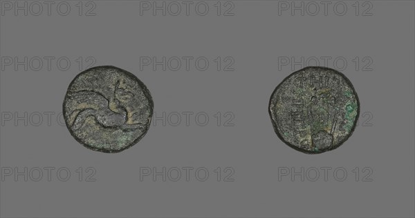 Coin Depicting a Griffin, 3rd/1st century BC, Greek, minted in Teos, Ionia, Teos, Bronze, Diam. 1.7 cm, 3.71 g