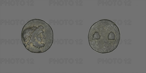 Coin Depicting the God Zeus, about 1st century BC, Greek, Ancient Greece, Bronze, Diam. 1.5 cm, 4.28 g