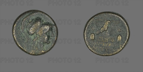 Coin Depicting the Goddess Athena, 133/48 BC, Greek, Ancient Greece, Bronze, Diam. 2.1 cm, 7.95 g