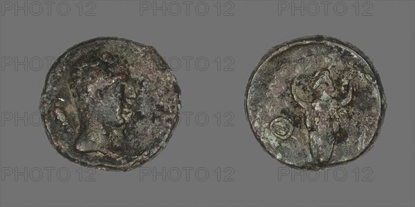 Coin Depicting the Goddess Athena, 2nd century AD, Roman, Roman Empire, Bronze, Diam. 1.3 cm, 2.04 g