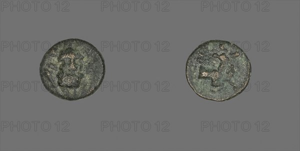 Coin Depicting the Hero Herakles, 2nd/1st century BC, Greek, Ancient Greece, Bronze, Diam. 1.4 cm, 2.15 g