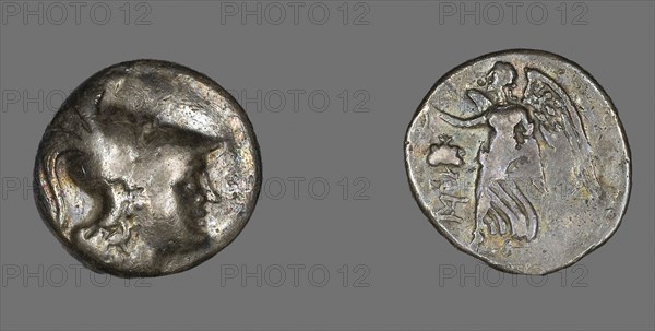 Tetradrachm (Coin) Depicting the Goddess Athena, 190/36 BC, Roman, Roman Empire, Silver, Diam. 2.8 cm, 16.09 g