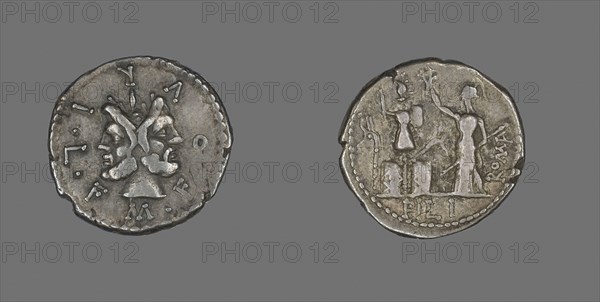 Denarius (Coin) Depicting the God Janus, 119 BC, Roman, Roman Empire, Silver, Diam. 2 cm, 3.91 g