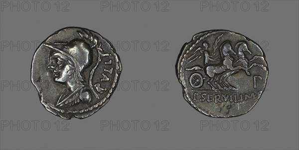Denarius (Coin) Depicting the Goddess Minerva, 100 BC, Roman, Roman Empire, Silver, DIam. 2 cm, 3.76 g
