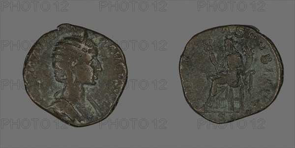 Sestertius (Coin) Portraying Julia Mamaea, AD 230, Roman, minted in Rome, Roman Empire, Bronze, Diam. 2.9 cm, 16.28 g