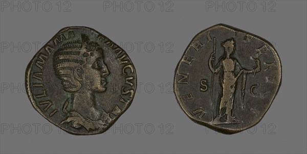Sestertius (Coin) Portraying Julia Mamaea, AD 224, Roman, minted in Rome, Roman Empire, Bronze, Diam. 2.9 cm, 20.02 g