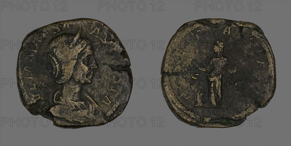 Sestertius (Coin) Portraying Julia Maesa, AD 223, Roman, minted in Rome, Roman Empire, Bronze, Diam. 3.2 cm, 24.53 g